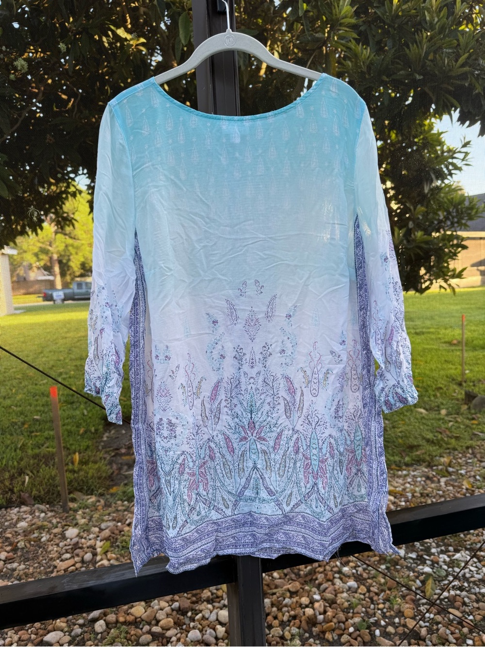 NWOT J. Jill Ombre Paisley Floral Tunic Top - Size L
